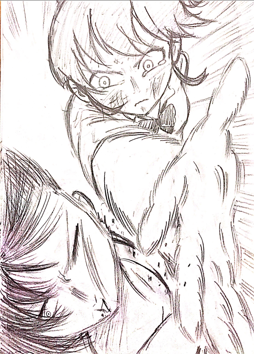 2girls artist_request catfight highres multiple_girls sketch tagme