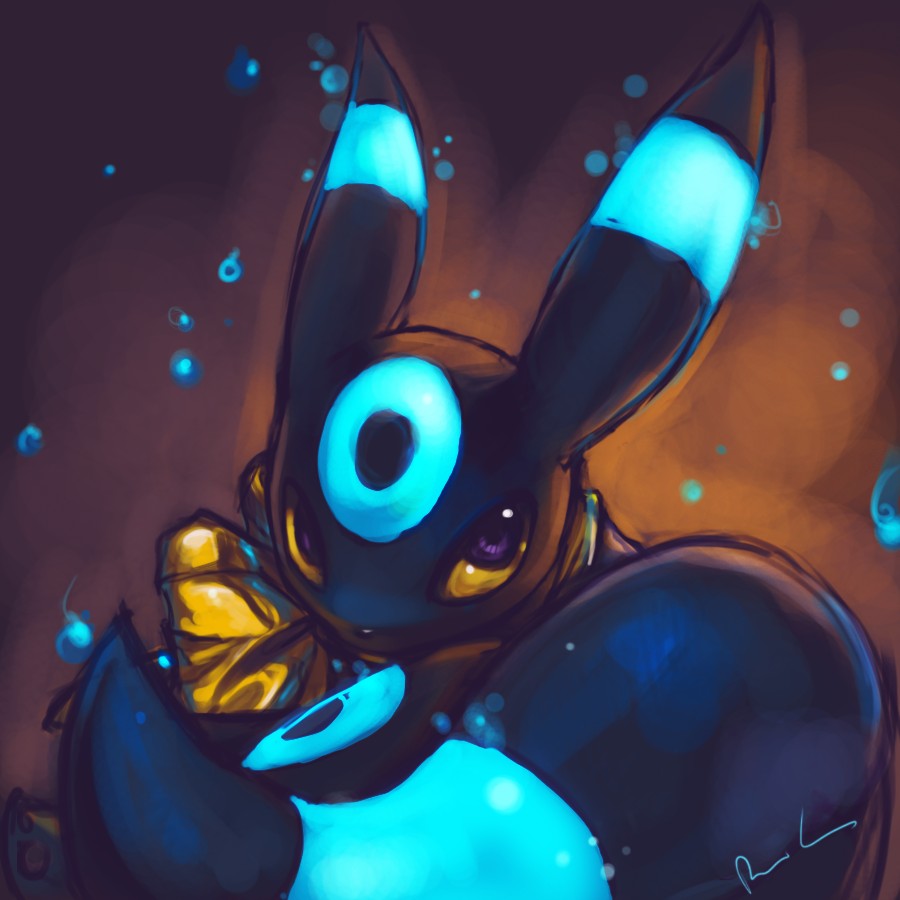 alternate_color delano-laramie gen_2_pokemon glowing nintendo no_humans pokemon pokemon_(creature) shiny_pokemon umbreon