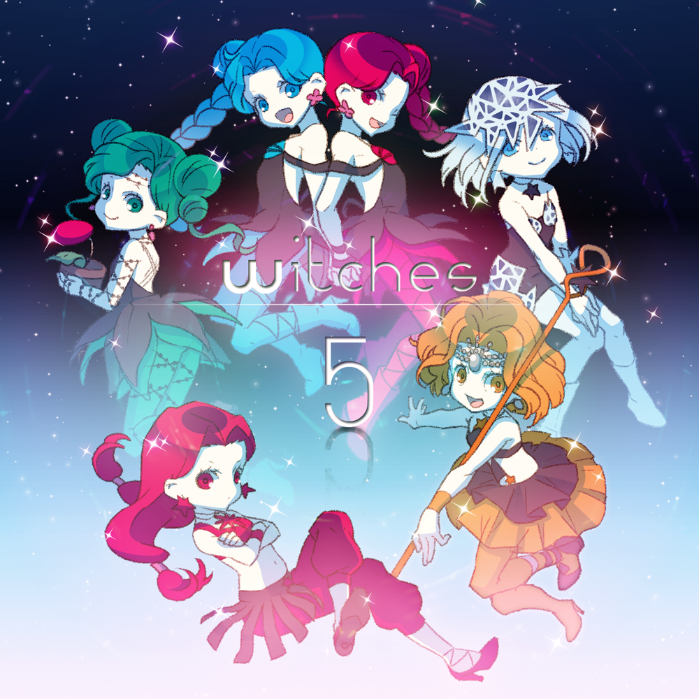 1990s_(style) 6+girls bad_id bad_pixiv_id bare_shoulders bishoujo_senshi_sailor_moon bishoujo_senshi_sailor_moon_s blue_hair boots braid chibi crossed_arms cyprine_(sailor_moon) eudial_(sailor_moon) full_body green_hair hair_ornament high_heel_boots high_heels mimete_(sailor_moon) multiple_girls no_nose orange_hair ptilol_(sailor_moon) red_hair retro_artstyle siblings side_braid single_braid sparkle staff tellu_(sailor_moon) twins u_lon viluy_(sailor_moon) witches_5