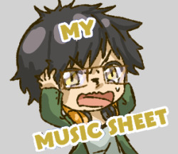 digimon glasses grey_background open_mouth short_hair simple_background sticker tamada_keito yellow_eyes
