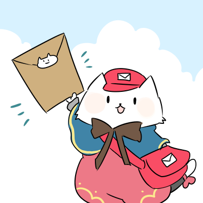 1girl animal_ears arm_up blue_capelet bow bowtie brown_bow brown_bowtie cabbie_hat capelet cat_ears cat_girl cat_tail commentary_request cowboy_shot envelope furry furry_female hat looking_at_viewer lowres mailman manila_envelope notice_lines open_mouth pochiko_(poteko) ragnarok_online red_bag red_bow red_hat smile solo summoner_(ragnarok_online) tail tail_bow tail_ornament