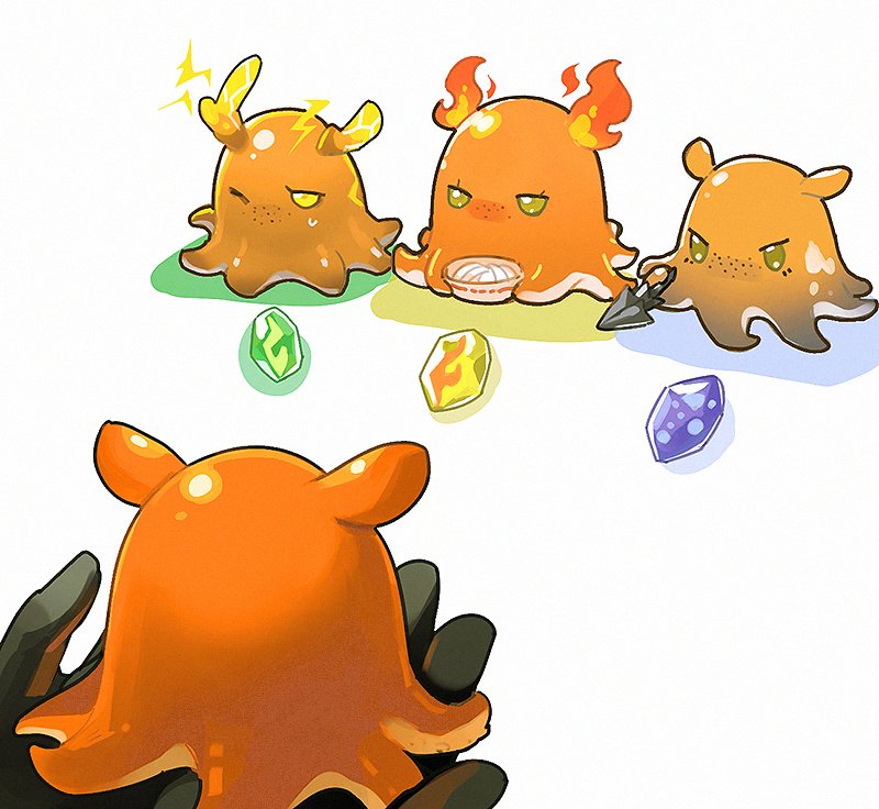 1other animal animalization antlers bowl dante_(limbus_company) evolution_stone evolutionary_line evolutionary_stone fire fire_stone flaw_eight food freckles game_freak green_eyes holding holding_animal holding_bowl horns ishmael_(project_moon) jitome limbus_company liu_association_(identity)_(project_moon) nintendo noodles one_eye_closed parody pequod_(identity)_(project_moon) pokemon project_moon r_corp._(identity)_(project_moon) simple_background sweat thunder_stone umbrella_octopus water_stone white_background yellow_eyes