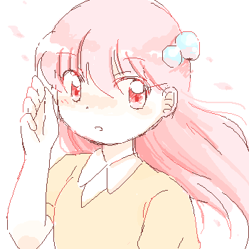 1990s_(style) akazukin_chacha head lowres marin_(marine-sky-earth) pink_hair retro_artstyle tagme