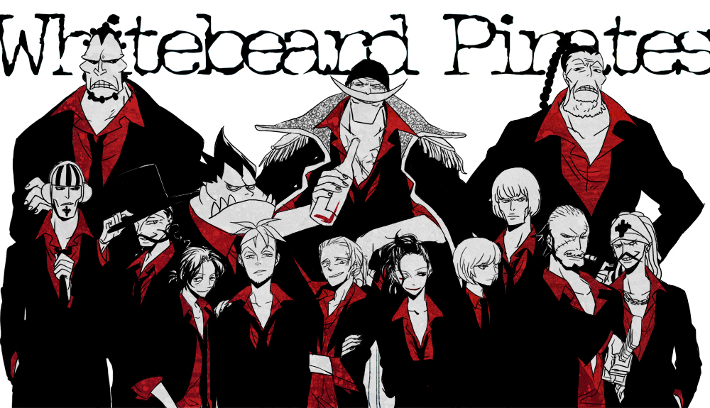 6+boys alternate_costume bad_id bad_pixiv_id bandana beard black_hair blenheim bottle braid chain cigar curiel_(one_piece) edward_newgate epaulettes epic facial_hair flower_sword_vista formal_clothes fossa_(one_piece) freckles grin hanainu_(opi501) haruta_(one_piece) hat izou_(one_piece) jewelry jozu_(one_piece) kingdew long_coat long_hair male_focus manly marco_(one_piece) monochrome monster_boy multiple_boys mustache namur_(one_piece) necklace necktie one_piece portgas_d._ace rakuyou_(one_piece) scar short_hair smile spot_color suit sword thatch_(one_piece) top_hat weapon