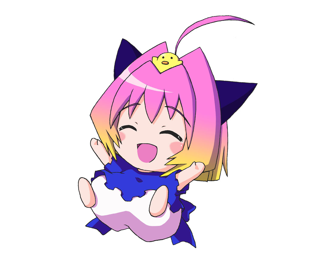 00s ahoge animal_ears chibi multicolored_hair potemayo potemayo_(character) s-no solo