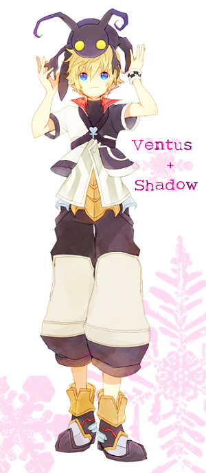 1boy armored_boots black_jacket black_pants blonde_hair blue_eyes boots checkered_clothes commentary_request full_body hands_up heartless_(kingdom_hearts) jacket kingdom_hearts kingdom_hearts_birth_by_sleep looking_up male_focus mayahe multicolored_jacket pants puffy_pants shadow_(kingdom_hearts) short_hair shoulder_strap smile snowflakes spiked_hair standing ventus_(kingdom_hearts) white_background white_jacket wristband