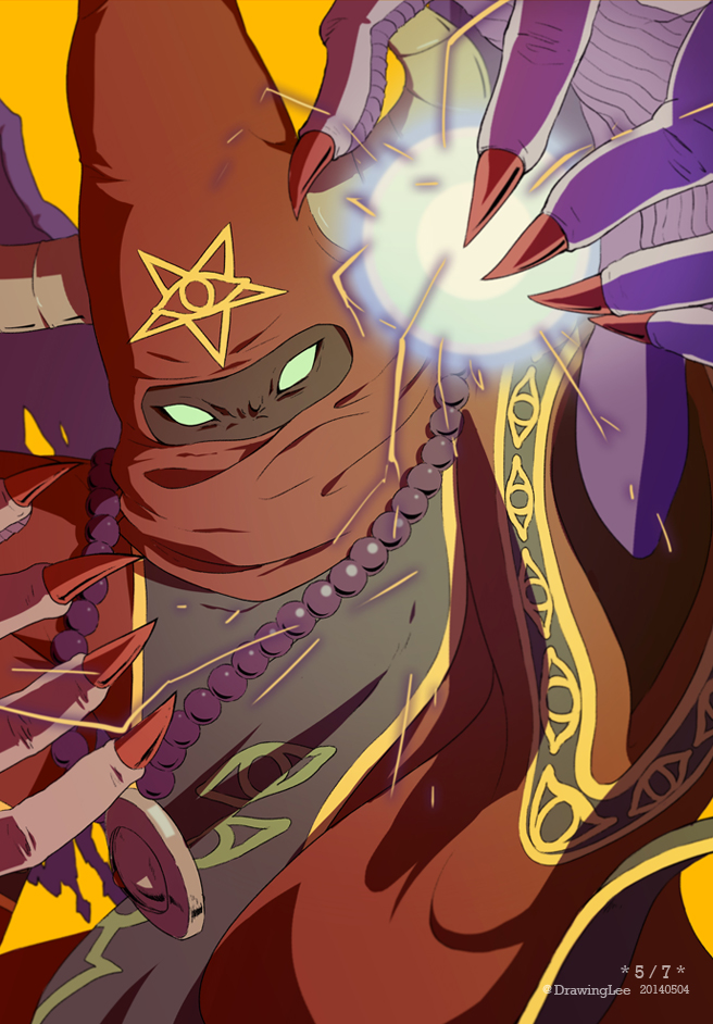 collar demon_(digimon) digimon digimon_(creature) hood horns seven_great_demon_lords solo