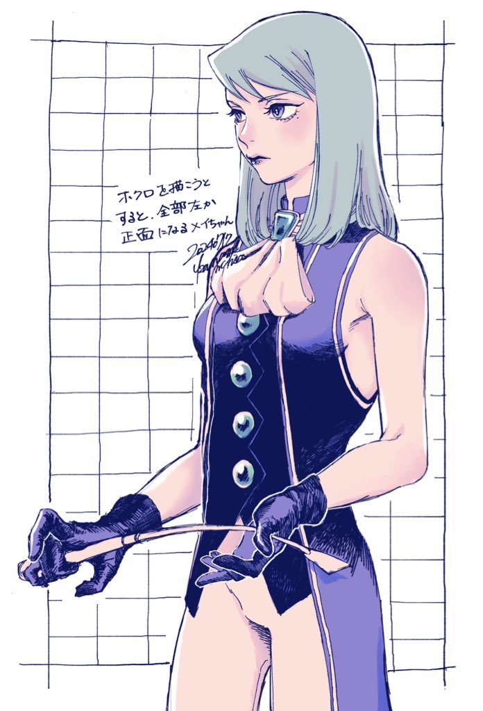 1girl ace_attorney ace_attorney_investigations ascot black_vest franziska_von_karma gavel holding holding_whip juliet_sleeves knmnc_c long_sleeves medium_hair mole mole_under_eye puffy_sleeves solo vest whip white_ascot