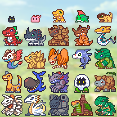 agumon airdramon betamon birdramon botamon brachimon digimon digimon_(creature) digitamamon dinorexmon dinosaur eldoradimon golemon greymon horns jyagamon koromon metalgreymon_(virus) missile monochromon mugendramon plesiomon rukamon seadramon skullgreymon sunarizamon tail tortamon triceramon tyranomon whale whamon