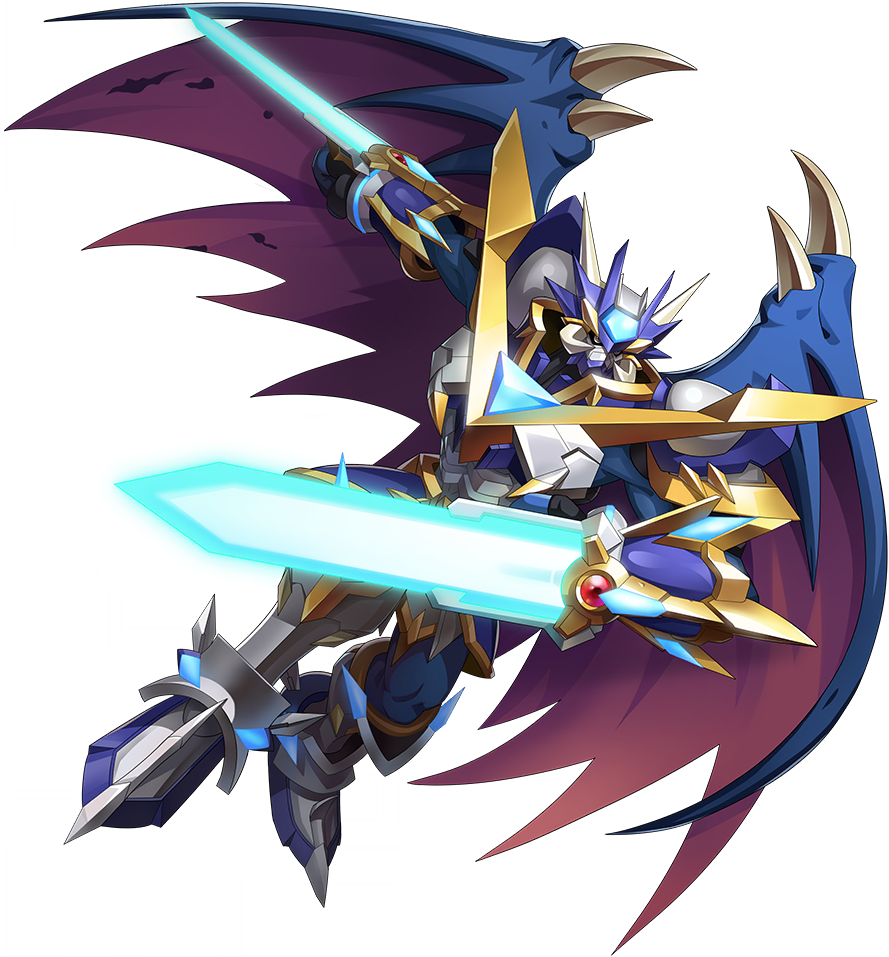 1boy armor bandai claws digimon digimon_(creature) digimon_new_century dragon dragon_wings energy_sword flying full_body glowing glowing_sword glowing_weapon horn muscular no_humans official_art open_mouth red_eyes royal_knights scar sharp_teeth simple_background solo sword teeth ulforcev-dramon ulforcev-dramon_x-antibody weapon wings x-antibody