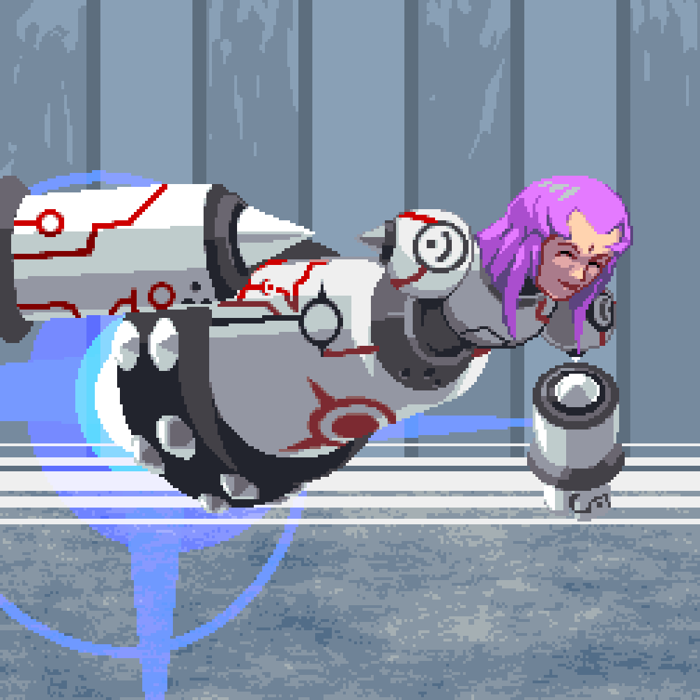 1boy capcom closed_eyes floating_limbs flying mechanical_arms mechabare mega_man_(series) mega_man_legends_(series) megaman_juno pixel_art purple_hair robot saturn_(artist) sprite sprite_art