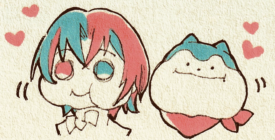 alear_(fire_emblem) alear_(male)_(fire_emblem) bandana bandana_around_neck blue_eyes blue_fur blue_hair fire_emblem fire_emblem_engage heterochromia kszm_fe multicolored_hair nintendo red_bandana red_eyes red_hair sommie_(fire_emblem) split-color_hair two-tone_fur two-tone_hair white_fur