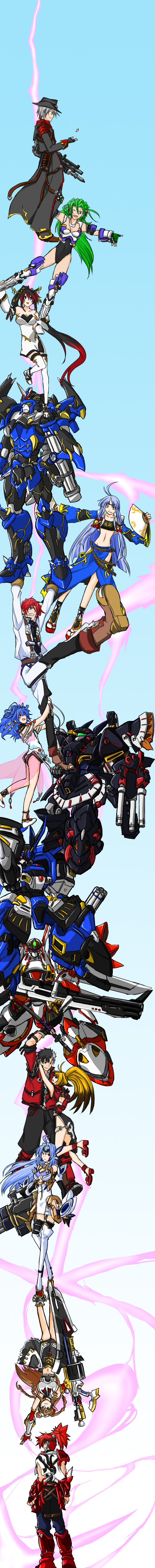 4boys 6+girls absurdres aledy_naash alfimi aschen_brodel axel_almer banpresto durarara!! harken_browning highres jyaki-gun-oh kos-mos kos-mos_ver._4 koshika long_image mecha multiple_boys multiple_girls nanbu_kaguya neige_hausen parody robot super_robot_wars super_robot_wars_og_saga_mugen_no_frontier suzuka_hime tall_image trust_me_(durarara!!) xenosaga xenosaga_episode_iii xiaomu
