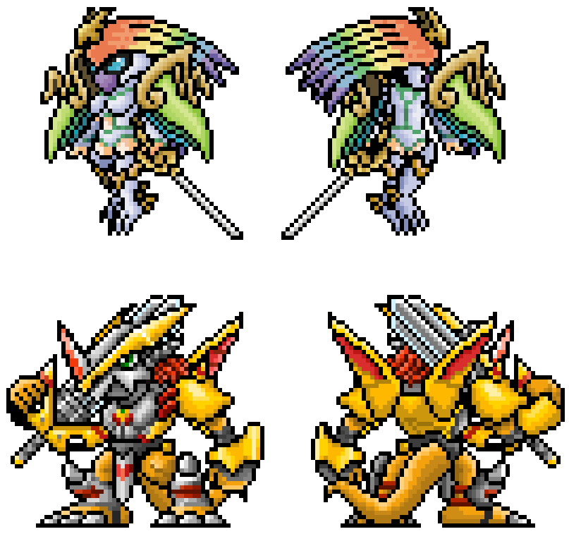 ancientirismon blue_eyes digimon digimon_(creature) long_hair mask multicolored_hair rainbow_gradient victorygreymon
