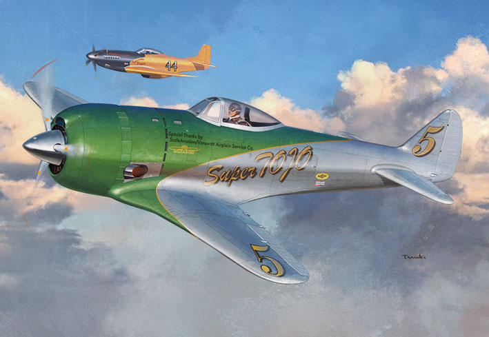 1boy aircraft airplane april_fools aviator_cap brown_hat brown_jacket canopy_(aircraft) from_side goggles hat jacket ki-44_shouki military_vehicle original p-51_mustang propeller propeller_fighter race_vehicle realistic shadow solo_focus vehicle_focus wada_takayoshi