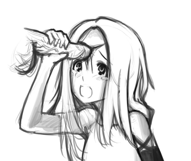 blush brain_injection crying monochrome whonz