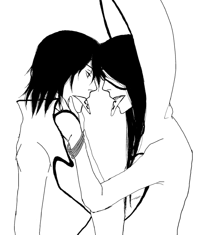 arrancar bleach kaier_allgemeine male_focus monochrome nnoitra_gilga pixiv_sample sketch time_paradox