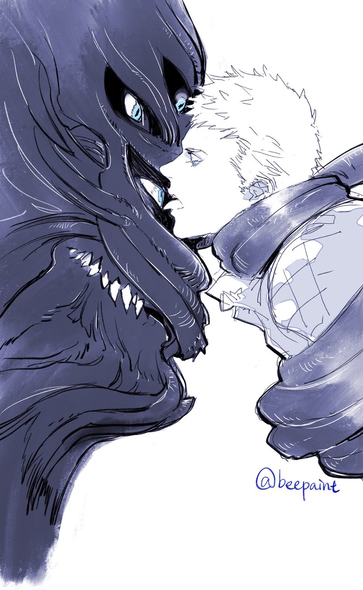 2boys beepaint blue_eyes bound collared_jacket commentary demon demon_boy devil_may_cry_(series) devil_may_cry_5 extra_eyes eye_contact father_and_son half-closed_eyes hashtag-only_commentary highres incest jacket licking licking_eye looking_at_another male_focus multiple_boys nero_(devil_may_cry) profile sharp_teeth simple_background size_difference teeth tentacles tentacles_on_male tongue tongue_out twitter_username upper_body urizen_(devil_may_cry) white_background white_hair yaoi