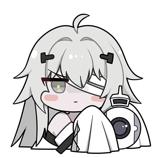 1girl ahoge bandage_over_one_eye bare_shoulders chibi chibi_only chinese_commentary closed_mouth commentary_request detached_sleeves euyueuy grey_eyes hair_ornament long_hair looking_at_viewer no._21&#039;s_buddy_(pgr) no._21:_xxi_(pgr) no._21_(pgr) punishing:_gray_raven robot simple_background sleeves_past_fingers sleeves_past_wrists straight-on upper_body white_background white_hair yellow_pupils