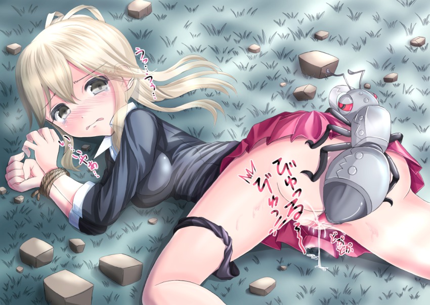 10s ant ass bdsm bent_over bestiality blonde_hair blush bondage bound bug clothed_sex cum doggystyle durant gen_5_pokemon insect konpotsu lass_(pokemon) nintendo npc_trainer panties panties_around_leg penis pokemon pokemon_(creature) pokemon_xy rape red_eyes restrained rope sex sex_from_behind tears text_focus top-down_bottom-up translated underwear vaginal