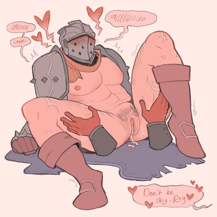 1cuntboy 2boys abs aftersex arm_support armor black_coat blush boots brown_footwear character_name clitoris coat colored_speech_bubble crusader_(darkest_dungeon) cum cum_in_pussy cum_overflow cuntboy cuntboy_with_male darkest_dungeon disembodied_hand english_text gloves hands_on_another&#039;s_thighs heart helm helmet highwayman_(darkest_dungeon) knight leg_hair male_focus multiple_boys multiple_scars navel nipples orange_scarf out_of_frame pauldrons pectorals pubic_hair pussy red_gloves reverse_newhalf_with_male scar scar_on_leg scarf shoulder_armor simple_background sitting solo_focus speech_bubble spiked_armor spread_legs trembling trembling_legs unwise_boop white_background yaoi