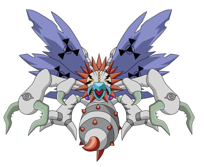 bug digimon digimon_(creature) digital_hazard flymon highres original solo wings