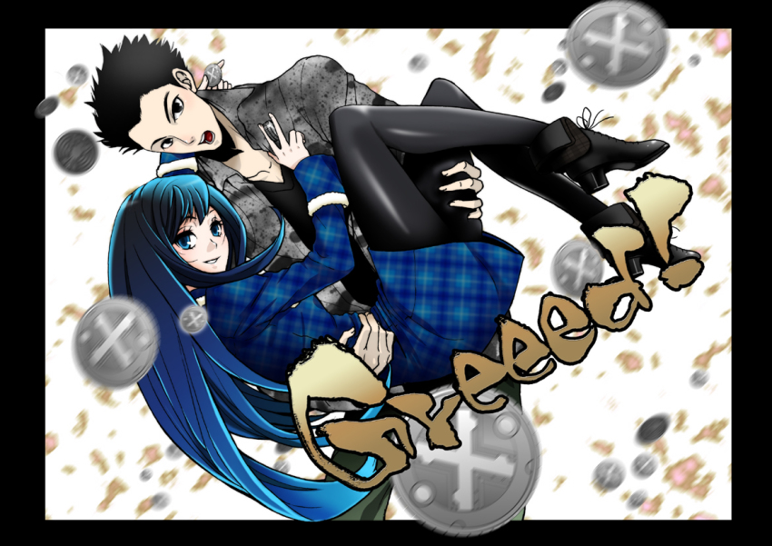 1boy 1girl border carrying gamel kamen_rider kamen_rider_ooo_(series) medal mezul ohmura oomura_(issgraph) pantyhose princess_carry