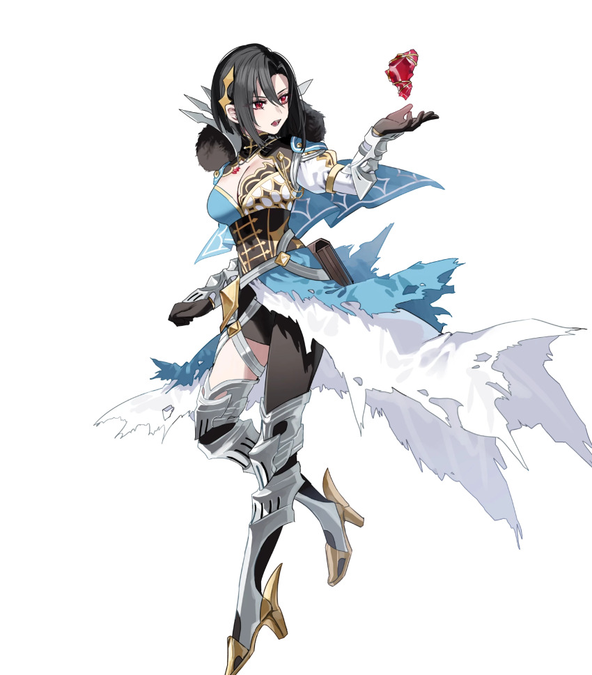 1girl black_hair bob_cut chigusa_minori fire_emblem fire_emblem_engage fire_emblem_heroes highres nel_(fire_emblem) nintendo non-web_source red_eyes short_hair solo