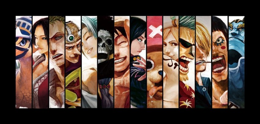 4girls 6+boys afro ascot bandana bare_shoulders bikini bikini_top_only bird black_eyes black_hair blonde_hair blue_eyes blue_hair blue_nose blue_shirt blue_skin blush_stickers boa_hancock bon_clay bracelet brook_(one_piece) brown_eyes brown_hair cigarette colored_skin cyborg duck everyone franky_(one_piece) friends frown goggles green_eyes green_hair hair_over_one_eye hat hawaiian_shirt jacket jewelry jinbe_(one_piece) karoo_(one_piece) lack lipstick long_nose makeup mister_2 monkey_d._luffy multicolored_hair multiple_boys multiple_girls nami_(one_piece) nefertari_vivi nico_robin nico_robin_(water_7) one_eye_closed one_eye_covered one_piece open_clothes open_mouth open_shirt orange_hair pirate ponytail red_jacket reindeer roronoa_zoro sanji_(one_piece) scar shirt skeleton skull slingshot_(weapon) smile sogeking straw_hat sunglasses swimsuit tattoo teeth tongue tony_tony_chopper tusks two-tone_hair usopp white_shirt wink yellow_eyes