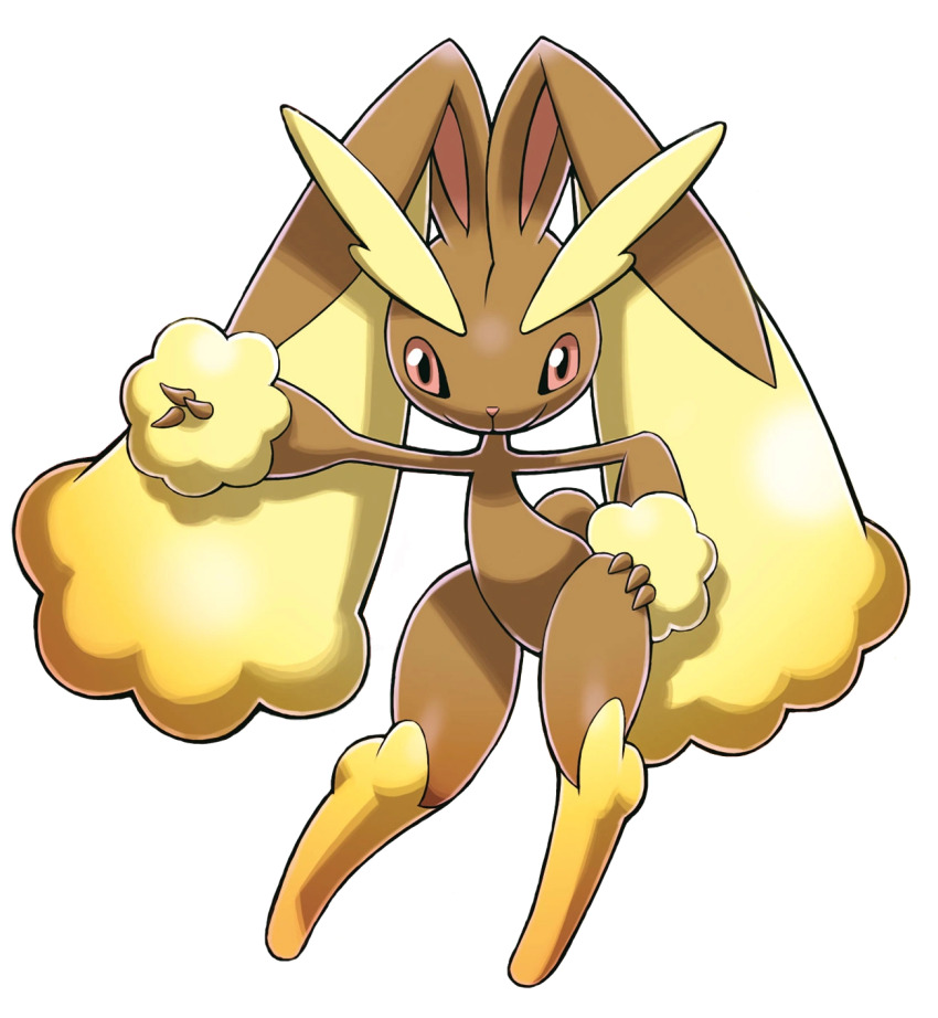 :3 animal_ears animal_nose artist_request full_body fur_trim furry gen_4_pokemon highres looking_at_viewer lopunny nintendo non-web_source official_art own_hands_together pink_eyes pokemon pokemon_(creature) rabbit_ears rabbit_tail smile tail transparent_background very_long_ears wide_hips