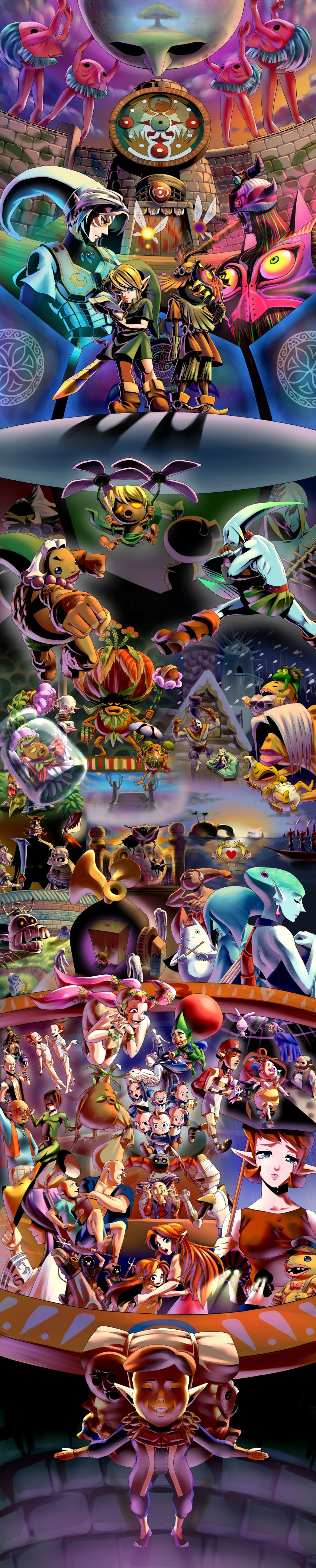 6+boys 6+girls absolutely_everyone absurdres anju_(zelda) banker_(majora&#039;s_mask) bomb_shop_owner_(zelda) bombers business_scrub captain_keeta chair cremia crossed_arms cucco darmani deku_butler deku_butler&#039;s_son deku_king deku_link deku_princess don_gero&#039;s_mask dotour evan_(zelda) everyone fierce_deity fish four_giants gabora_(majora&#039;s_mask) garo_(zelda) garo_mask gerudo giant_turtle_(zelda) gibdo gilded_sword_(majora&#039;s_mask) gorman_brothers goron goron_elder goron_elder&#039;s_son goron_link great_fairy_(zelda) green_tunic guru-guru happy_mask_salesman highres horse hungry_goron igos_du_ikana japas jim_(zelda) kafei keaton_mask king&#039;s_lackeys koume_(zelda) link link_the_goron long_image looking_at_viewer lulu_(zelda) madame_aroma majora&#039;s_wrath man_from_the_curiosity_shop mask mikau monkey moon_(zelda) mr._barten multiple_boys multiple_girls mummy mutoh myaako nail_polish nintendo old_lady_from_bomb_shop_(zelda) pamela_(zelda) postman_(zelda) professor_shikashi romani_(zelda) rosa_sisters sakon_(zelda) seahorse sitting skull_kid spoilers swordsman_(zelda) tael tall_image tatl the_legend_of_zelda the_legend_of_zelda:_majora&#039;s_mask them_(zelda) tijo tingle tombstone tunic viscen_(zelda) young_link zora zora_link zubora