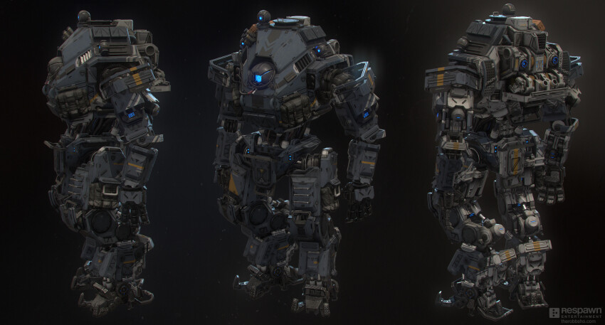 3d ammunition_pouch concept_art highres ion_(titanfall_2) machinery mecha no_humans official_art one-eyed pouch respawn_entertainment reverse-jointed_legs robot science_fiction therobbsho thrusters titan_(titanfall) titanfall_(series) titanfall_2