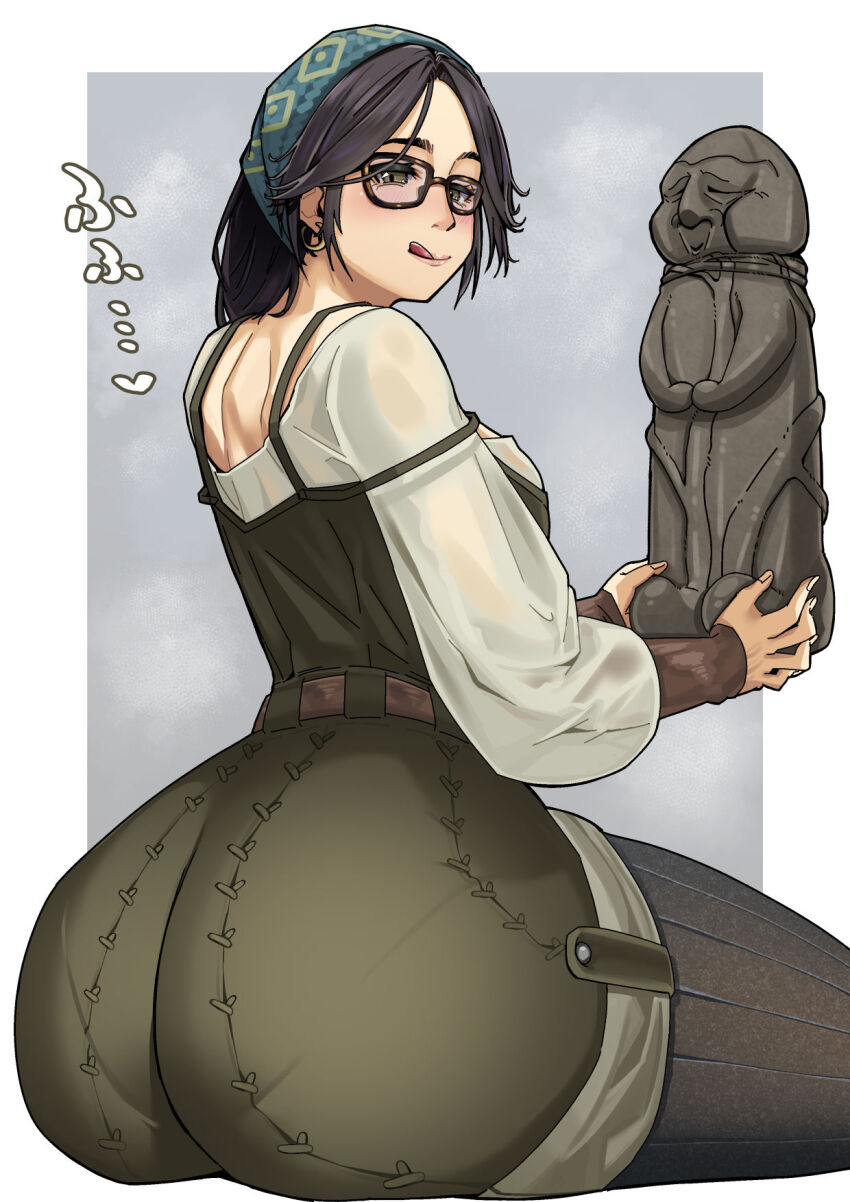 310raru alma_(monster_hunter_wilds) dildo highres licking_lips mintoraru monster_hunter_(series) monster_hunter_wilds sex_toy tagme tongue tongue_out