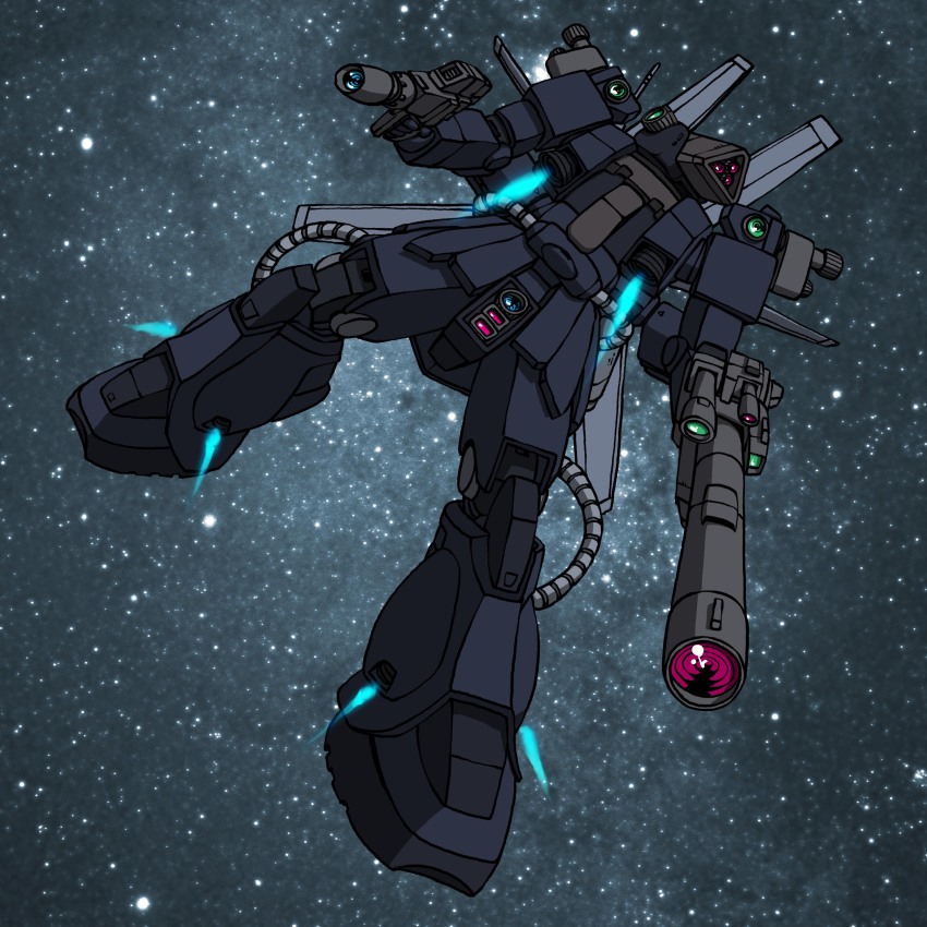 absurdres gundam gundam_msv highres hirodango mecha robot space zaku zaku_flipper
