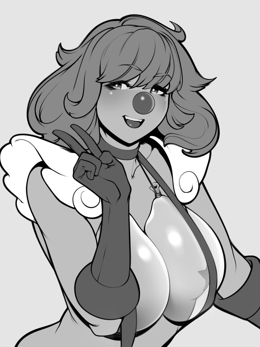 1girl absurdres ace_attorney balloon breasts geiru_toneido highres large_breasts smile solo