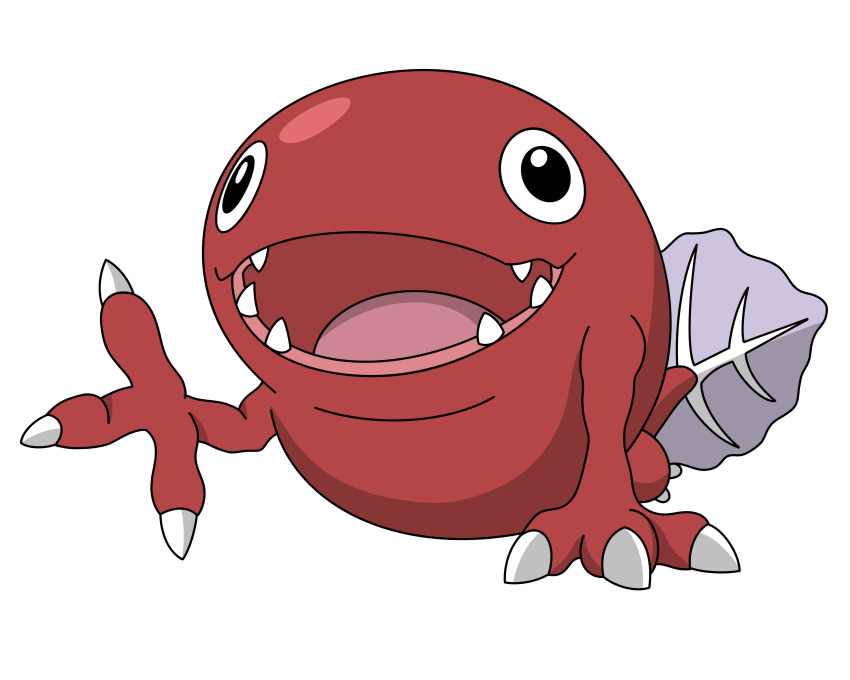 absurdres claws digimon digimon_(creature) highres open_mouth otamamon_(red) solo tail
