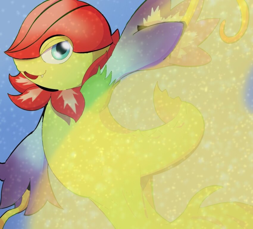 digimon digimon_(creature) floramon petals pollen solo tail