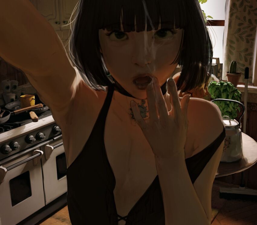 1girl cum cum_on_body diathorn facial female_focus hidden_camera leon_the_professional looking_at_viewer mathilda_lando realistic