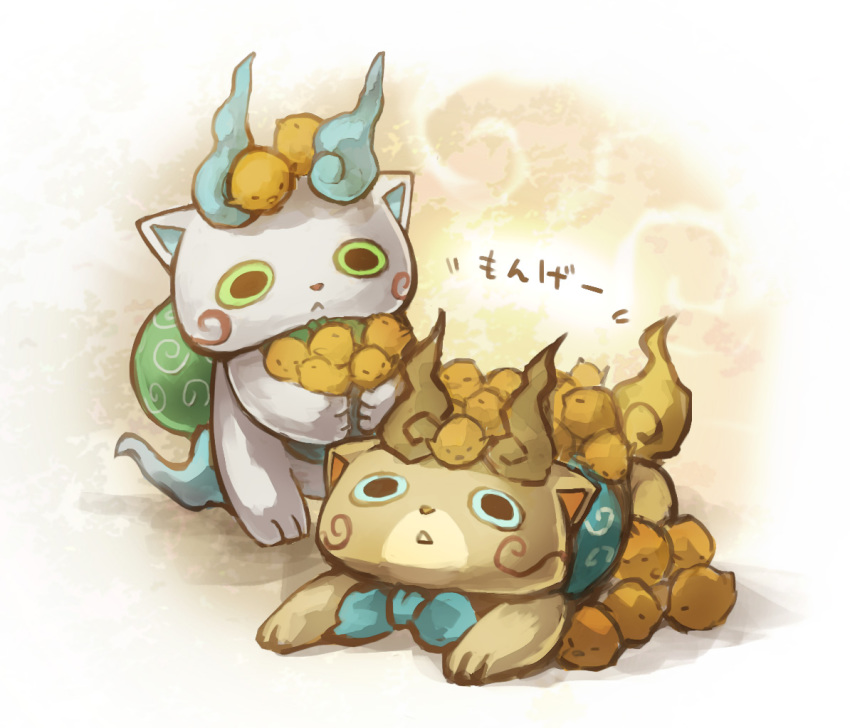 10s :&lt; abbreviated_karakusa bird brothers cheek_swirl chick comori_uta furoshiki komajirou komasan meme no_humans siblings too_many too_many_chicks triangle_mouth traditional_youkai youkai_watch