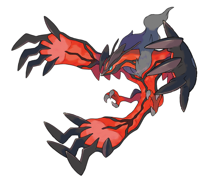 absurdres animal_focus aqua_sclera artist_request colored_sclera full_body gen_6_pokemon highres legendary_pokemon nintendo no_humans official_art pokemon pokemon_(creature) pokemon_focus pokemon_xy solo talons third-party_source transparent_background white_eyes yveltal