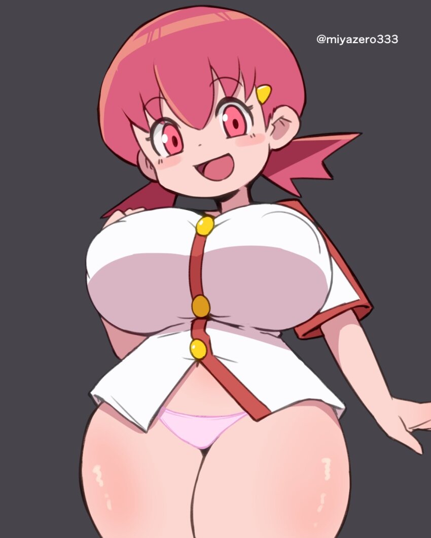 1girl breasts highres large_breasts miyazero nintendo panties pokemon pokemon_hgss solo underwear whitney_(pokemon)