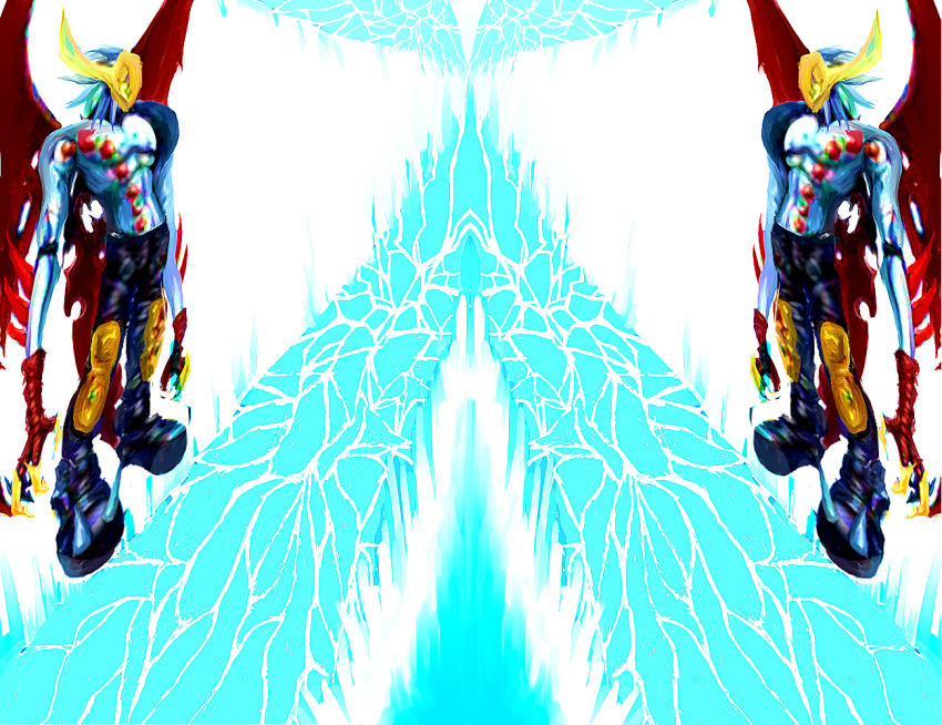 2boys demon demon_boy digimon digimon_(creature) multiple_boys neodevimon wings