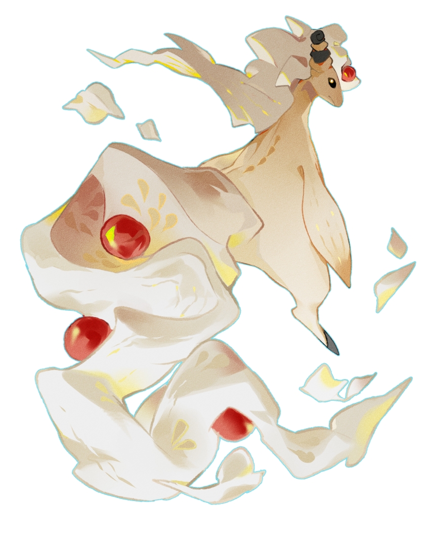 absurdres ampharos animal_focus black_eyes from_behind full_body gen_2_pokemon highres horns looking_at_viewer looking_back mane mega_ampharos mega_pokemon nintendo no_humans ou331 pokemon pokemon_(creature) simple_background solo tail white_background