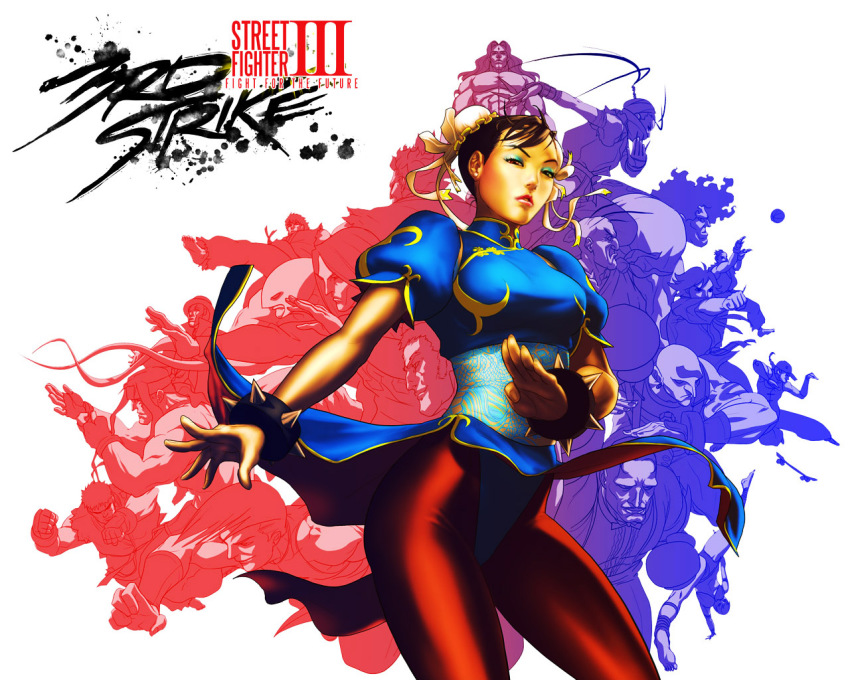 4girls 6+boys akuma_(street_fighter) alex_(street_fighter) bracelet brown_hair bun_cover capcom chester_ocampo china_dress chinese_clothes chun-li double_bun dress dudley elena_(street_fighter) everyone eyeshadow gill_(street_fighter) hair_bun hugo_andore ibuki_(street_fighter) japanese_clothes jewelry ken_masters kimono lips makeup makoto_(street_fighter) multiple_boys multiple_girls necro_(street_fighter) oro oro_(street_fighter) pantyhose pelvic_curtain q_(street_fighter) remy_(street_fighter) ryu_(street_fighter) sash sean_matsuda short_hair spiked_bracelet spikes street_fighter street_fighter_iii_(series) twelve_(street_fighter) urien yang_lee yun_lee