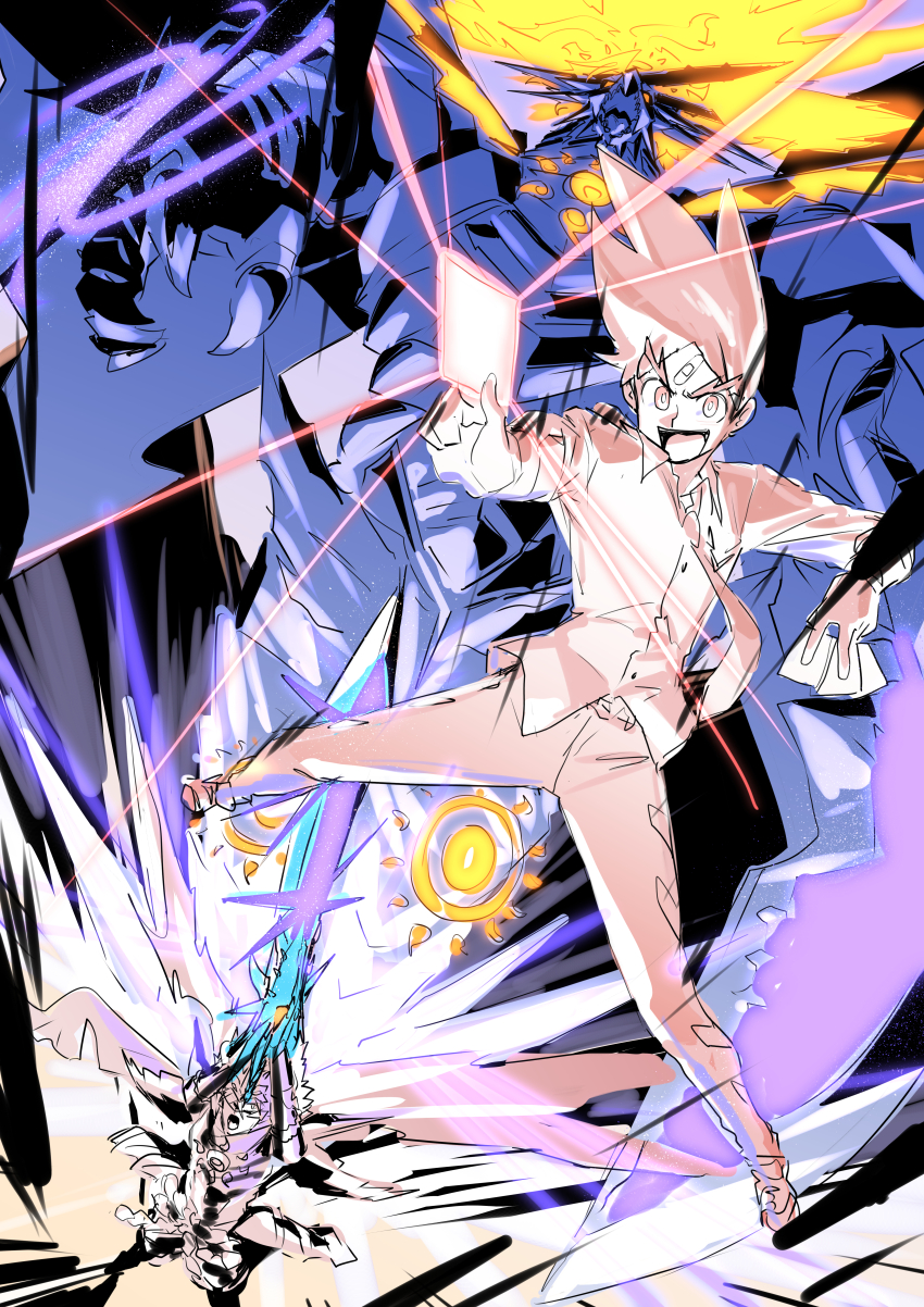2boys absurdres duel_masters highres kirifuda_katta mogi_yasunobu multiple_boys tagme