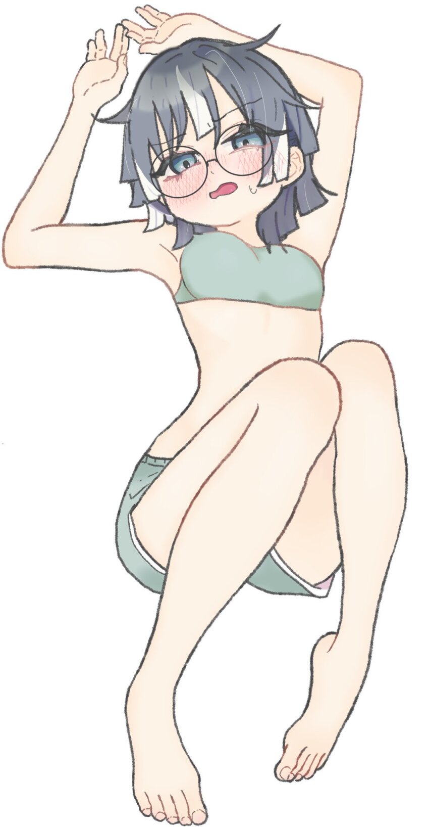 1girl blush glasses hifumi_suu highres kimi_no_koto_ga_dai_dai_dai_dai_daisuki_na_100-nin_no_kanojo short_hair sukosukoji1 tagme