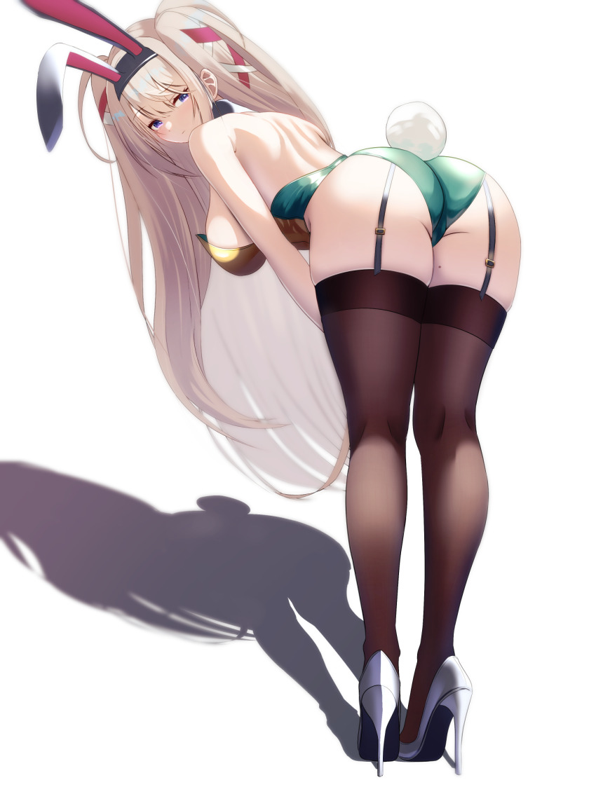 1girl azur_lane full_body gorizia_(azur_lane) highres leotard playboy_bunny shadow standing tako-san_wiener_(takosanuma) thighs