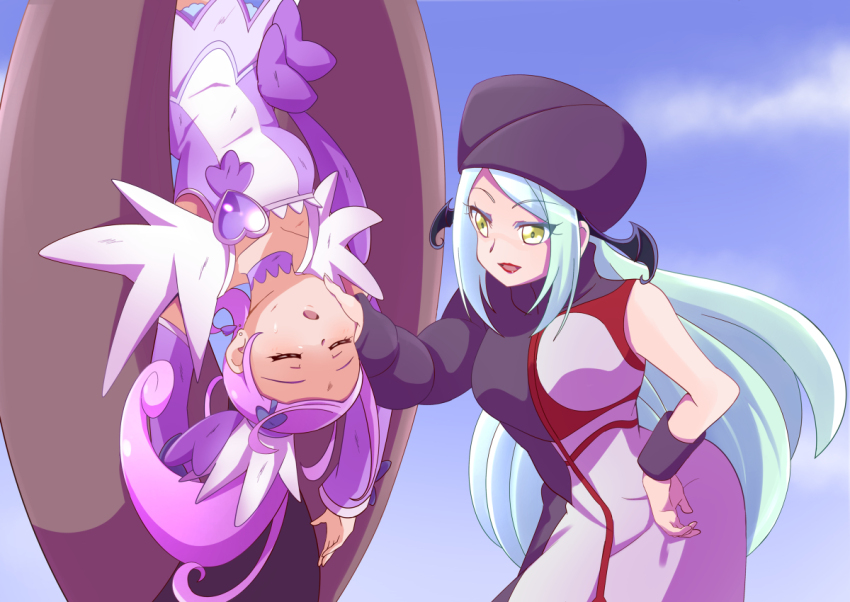 2girls character_request cure_sword defeat dokidoki!_precure multiple_girls peril precure restrained ryona tagme tirofinire
