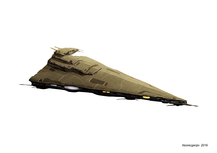 2016 alien atomicgenjin choujikuu_yousai_macross crossover dated fusion macross no_humans redesign science_fiction signature simple_background solo spacecraft star_destroyer star_wars zentradi