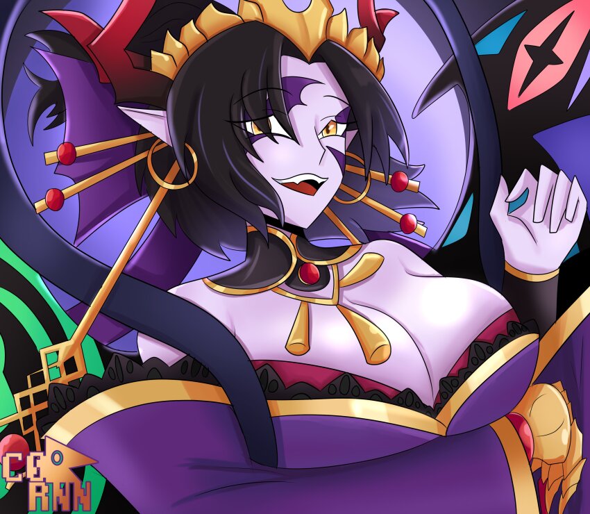 absurdres breasts demon demon_girl digimon digimon_(creature) fallen_angel highres lilithmon lilithmon_x-antibody mark_of_evil wings